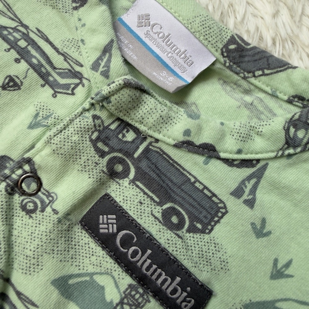 Columbia Sportswear Infant Boy Truck Print Jumpsuit Romper Size 3-6 Months - Picture 3 of 3